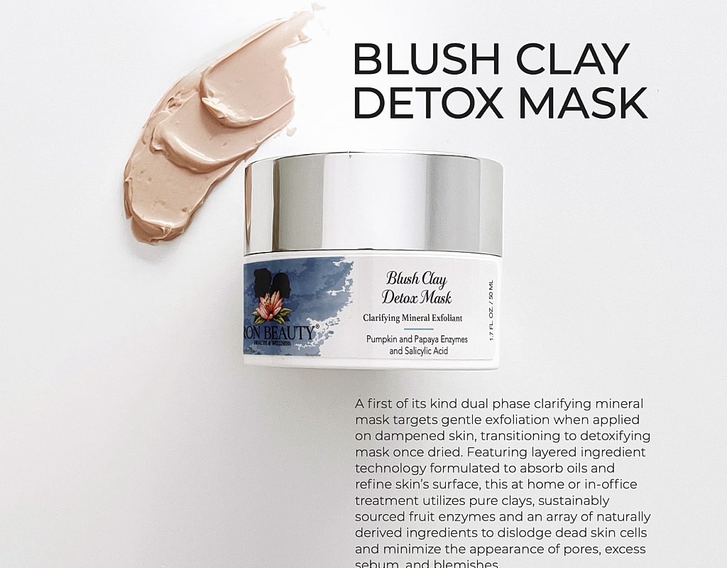 Blush Clay Detox Mask with exfoliating ingredients