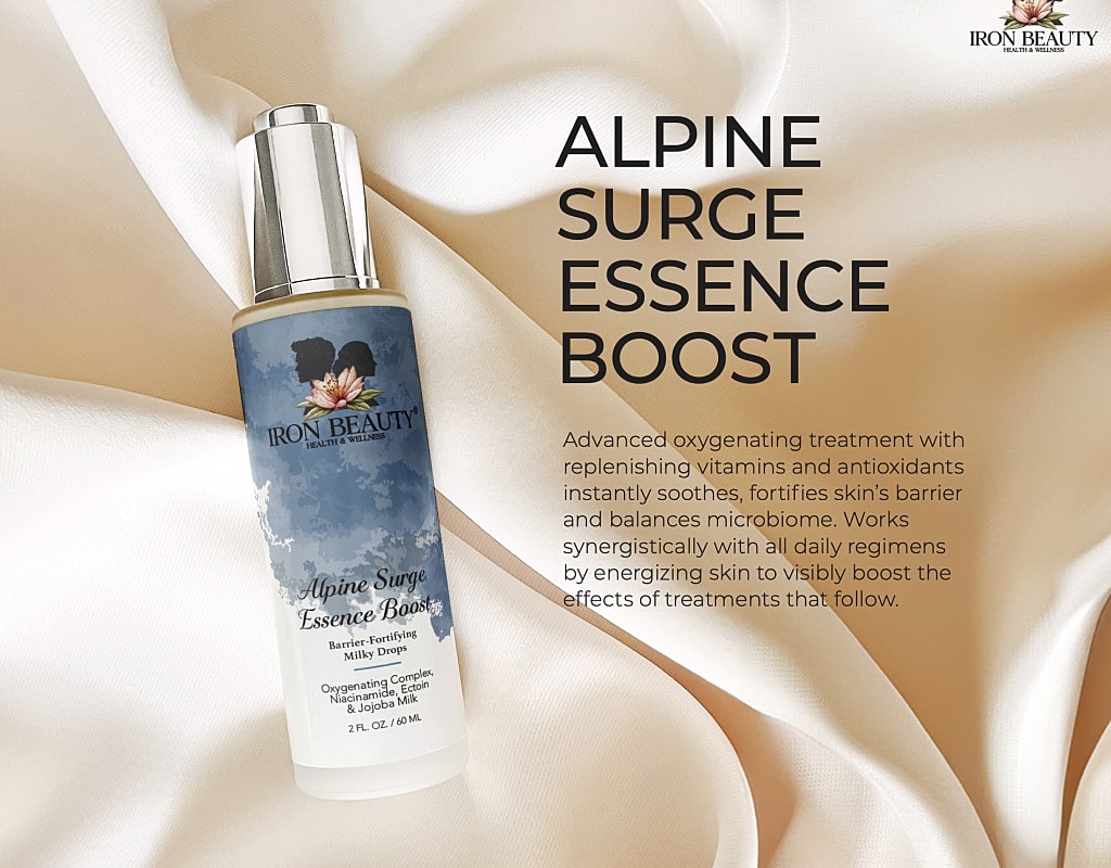 Alpine Surge Essence Boost product for skincare.