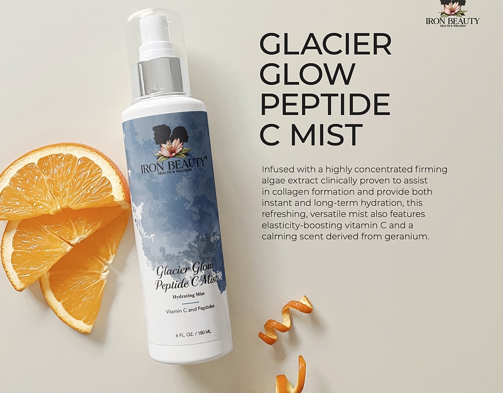 Glacier Glow Peptide C Mist with orange slices