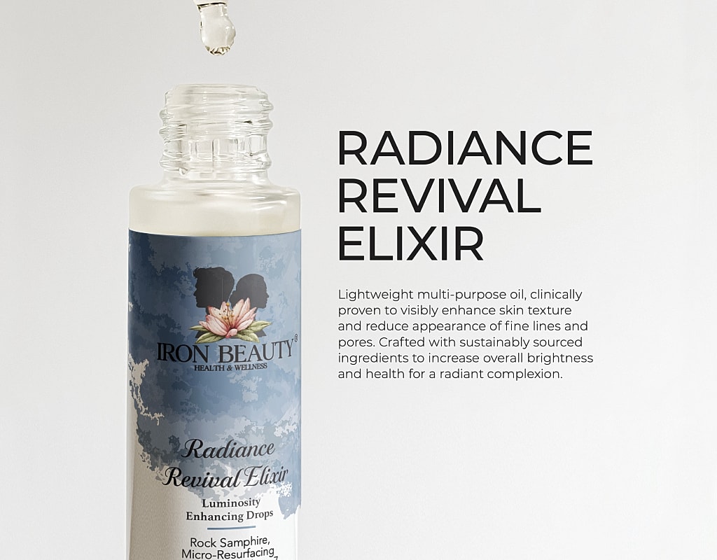 Radiance Revival Elixir skincare product with dropper